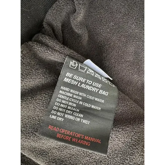 ORORO Heated Fleece Full Zip Hoodie Mens M Black Sweatshirt No Battery EUC - Picture 7 of 8